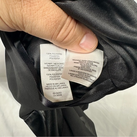 Jones Wear Black Tiered Chiffon Halter Dress Size 14 - Picture 5 of 6